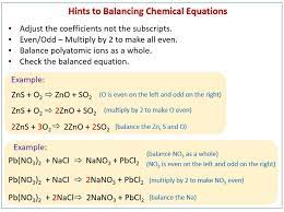 how to balance chemical equations