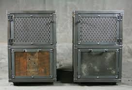 steel cabinet rustic industrial drawer