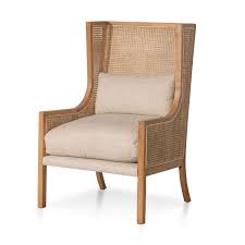 Or, make a statement with a vibrant pink, yellow, green, or orange accent chair. Lowell Wingback Rattan Armchair Distress Natural Interior Secrets