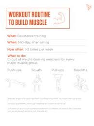 workout routine to build muscle