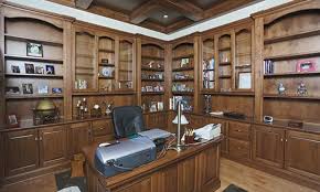 hardwood home office cabinets