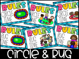 carpet rules posters circle time