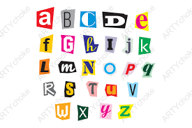 anonymous letters ripped letters svg