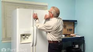 Where do the spring go on the ice and water dispencer on the you need to remove the handle befor eyou can tighten the mounting bolt behind it. Refrigerator Repair Replacing The Door Handle Frigidaire Part 297311201 Youtube