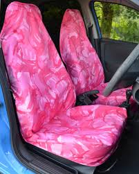 Pink Seat Covers Waterproof Camo Or
