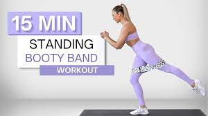 15 min standing booty band workout