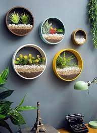 round wall flower vases for succulent