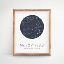 The Night We Met Star Map Poster Constellation Map Star