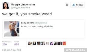 is this maggie lindemann smoking weed