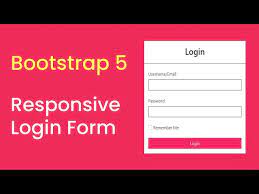 bootstrap 5 responsive login form
