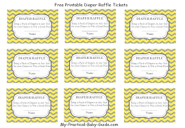 Baby Shower Raffle Tickets Template Free Printable Diaper Raffle