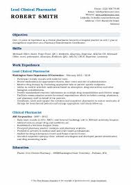 Pharmacist resume sample inspires you with ideas and examples of what do you put in the objective, skills, responsibilities and duties. Clinical Pharmacist Resume Samples Qwikresume