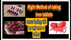how to consume take iron tablets