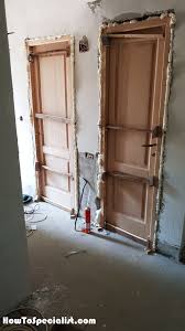 interior door to a masonry construction