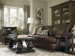 brown leather sofa decor