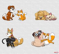 dog and cat best friends cartoon characters