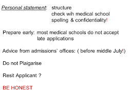 Writing the personal statement    personal statement for medical school examples