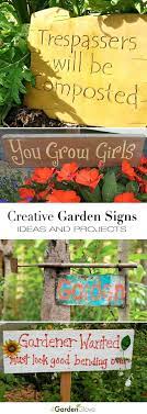 Backyard signs are not as expensive as you think. Creative Diy Garden Sign Ideas And Projects The Garden Glove Garden Signs Diy Garden Projects Creative Gardening
