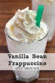 vanilla bean frappuccino copycat