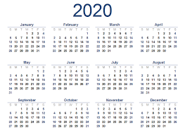 free 2020 printable calendar ko fi