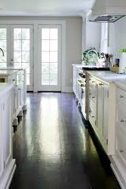 white kitchen cabinets with dark