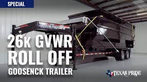 26k lb gvwr gooseneck roll off trailer