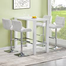 Jam Rectangular Glass White Bar Table 4