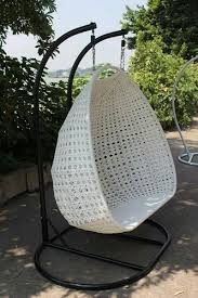 aluminium white hanging swing chair at