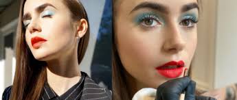lily collins gorg bold makeup look