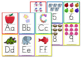 alphabet flashcards wall posters
