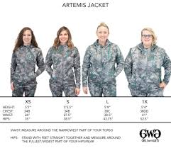 Size Chart Artemis Jacket Girls With Guns