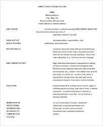Download a free cv template (curriculum vitae template) for word. 12 Resume Outline Templates Samples Doc Pdf Free Premium Templates
