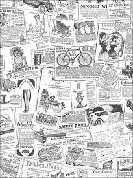 Newspaper Black White Wallpaper Bk32083