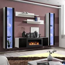 tv wall unit with fireplace