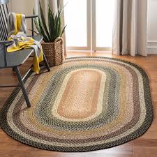 safavieh braided blue multi area rug oval 8 x 10