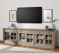 tv stand with glass doors