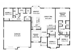 Ranch Style House Plan 4 Beds 3 Baths
