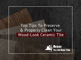 clean your wood look ceramic tile