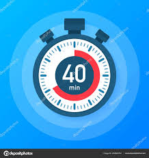 The 40 Minutes Stopwatch Vector Icon Stopwatch Icon In