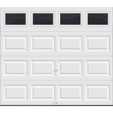 Clopay Classic Collection 8 Ft X 7 Ft 6 5 R Value Insulated White Garage Door With Plain Window 111378