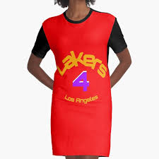 Shop ladies los angeles lakers jerseys and clothing at fanatics. Lakers Jersey Dresses Redbubble