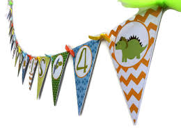 dinosaur birthday banner party