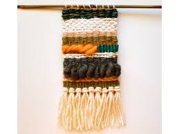 Woven Textile Wall Hanging Using A