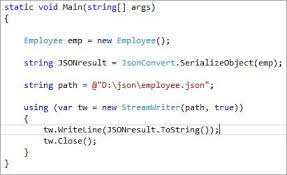 how to create json objects using c code