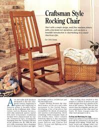 craftsman rocking chair plans