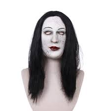 realistic latex female ghost mask long