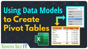 data model to create pivot tables