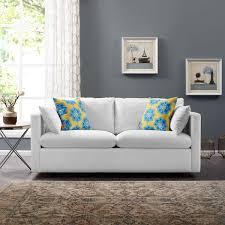 Activate Upholstered Fabric Sofa White