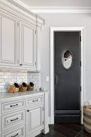 black fabric pantry door design ideas