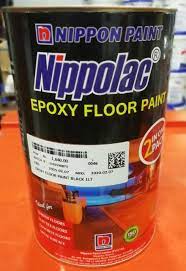 1fpebn 1l floor paint blk epoxy nipon